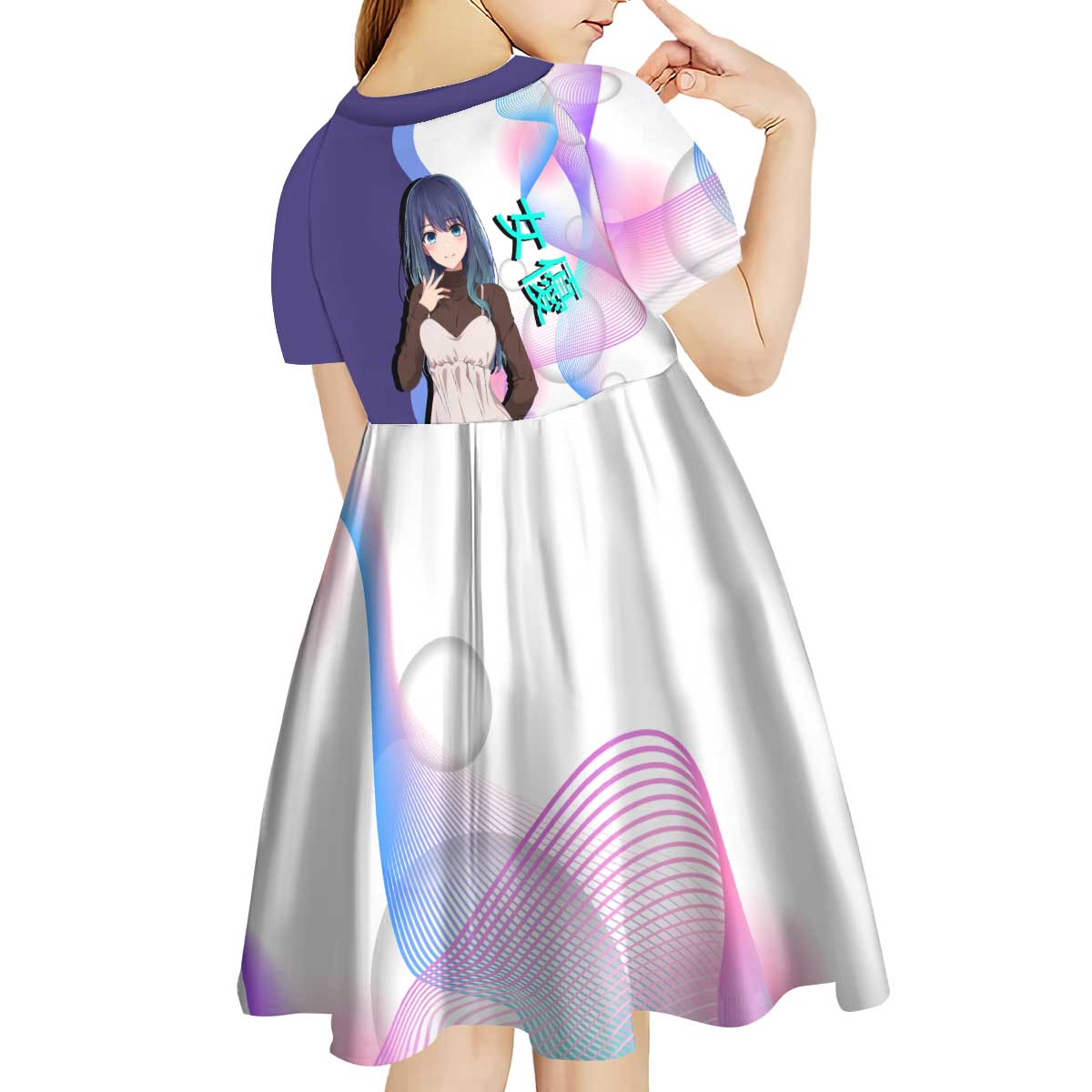 Akane Kurokawa Kid Short Sleeve Dress Chic Idol Anime Style