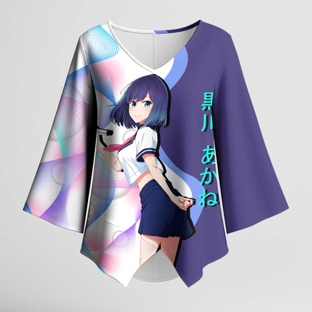Akane Kurokawa Kimono Sleeve Blouse Chic Idol Anime Style