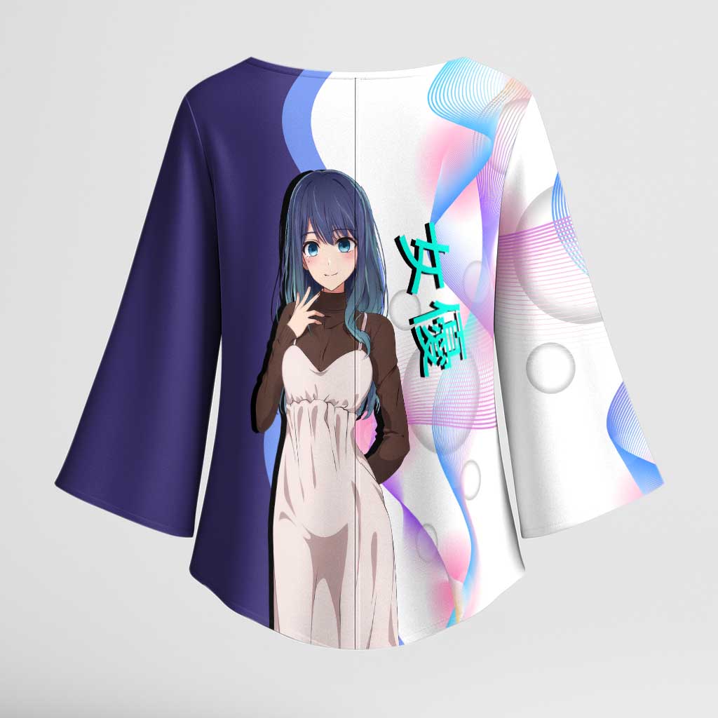 Akane Kurokawa Kimono Sleeve Blouse Chic Idol Anime Style