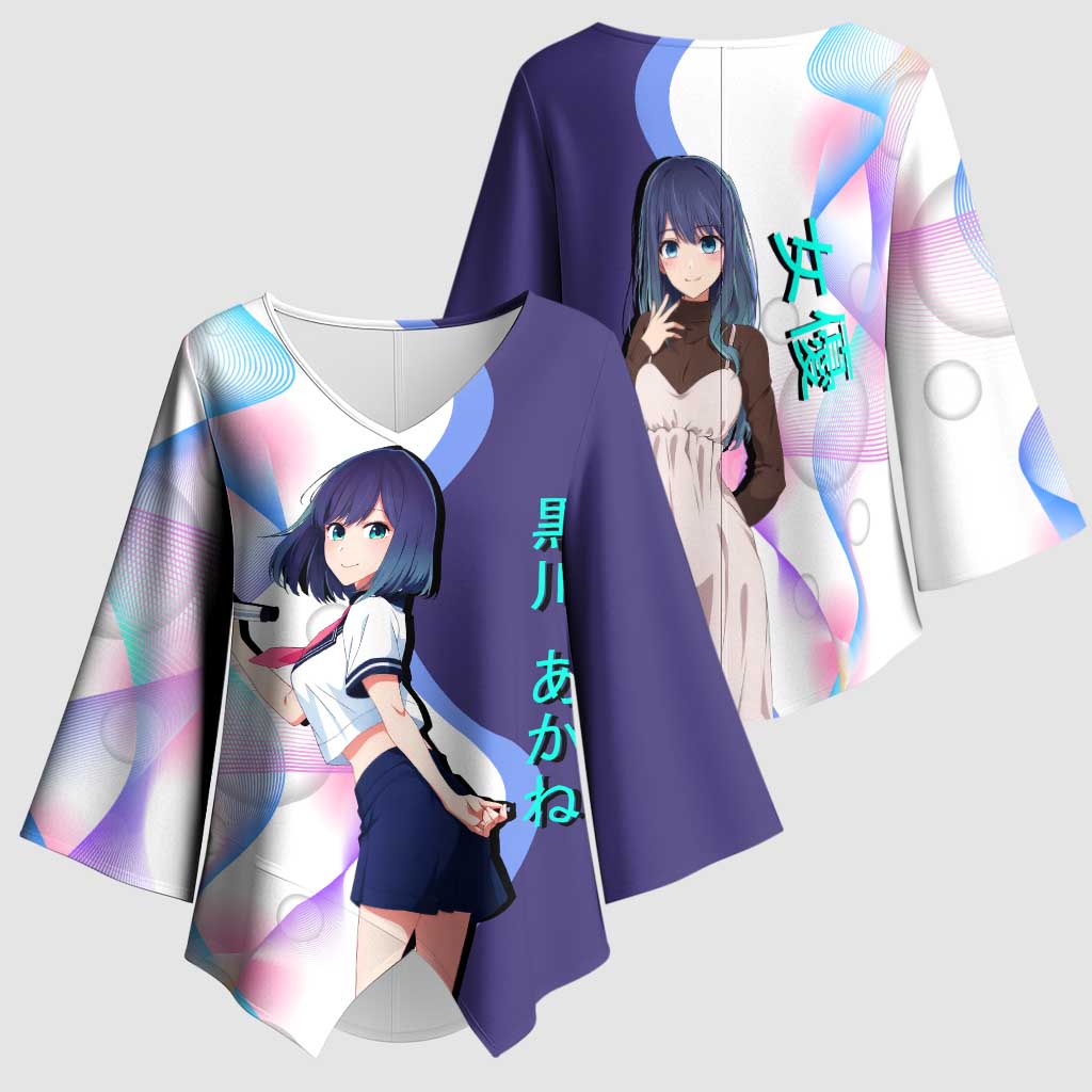 Akane Kurokawa Kimono Sleeve Blouse Chic Idol Anime Style