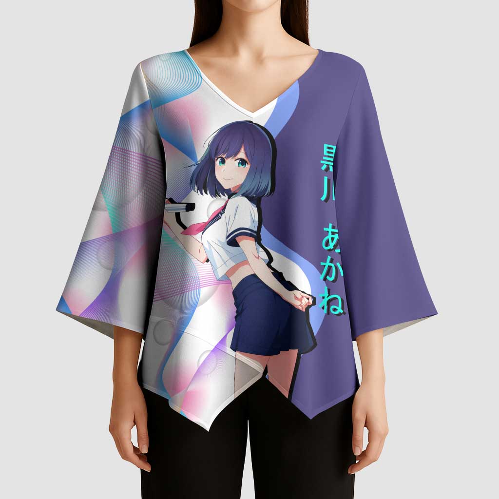 Akane Kurokawa Kimono Sleeve Blouse Chic Idol Anime Style