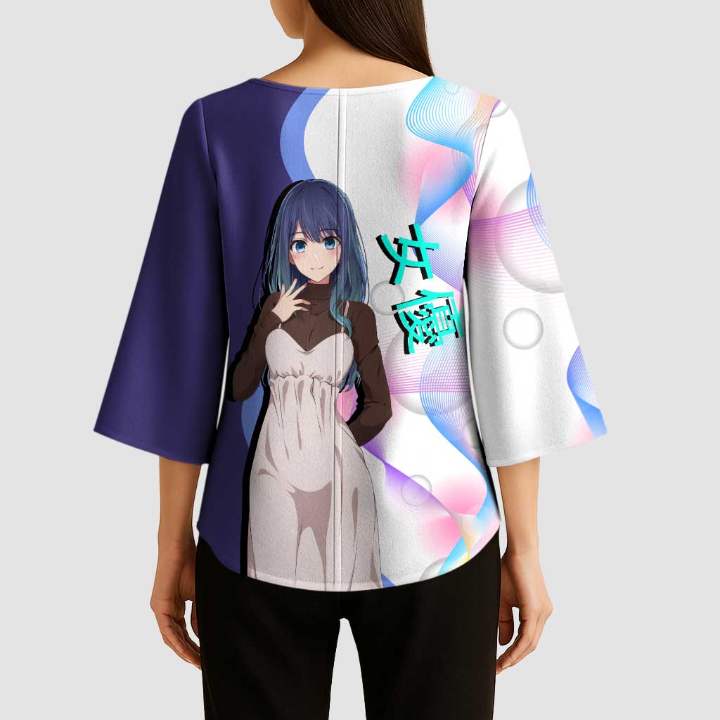 Akane Kurokawa Kimono Sleeve Blouse Chic Idol Anime Style