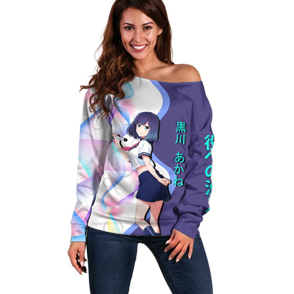 Akane Kurokawa Off Shoulder Sweater Chic Idol Anime Style