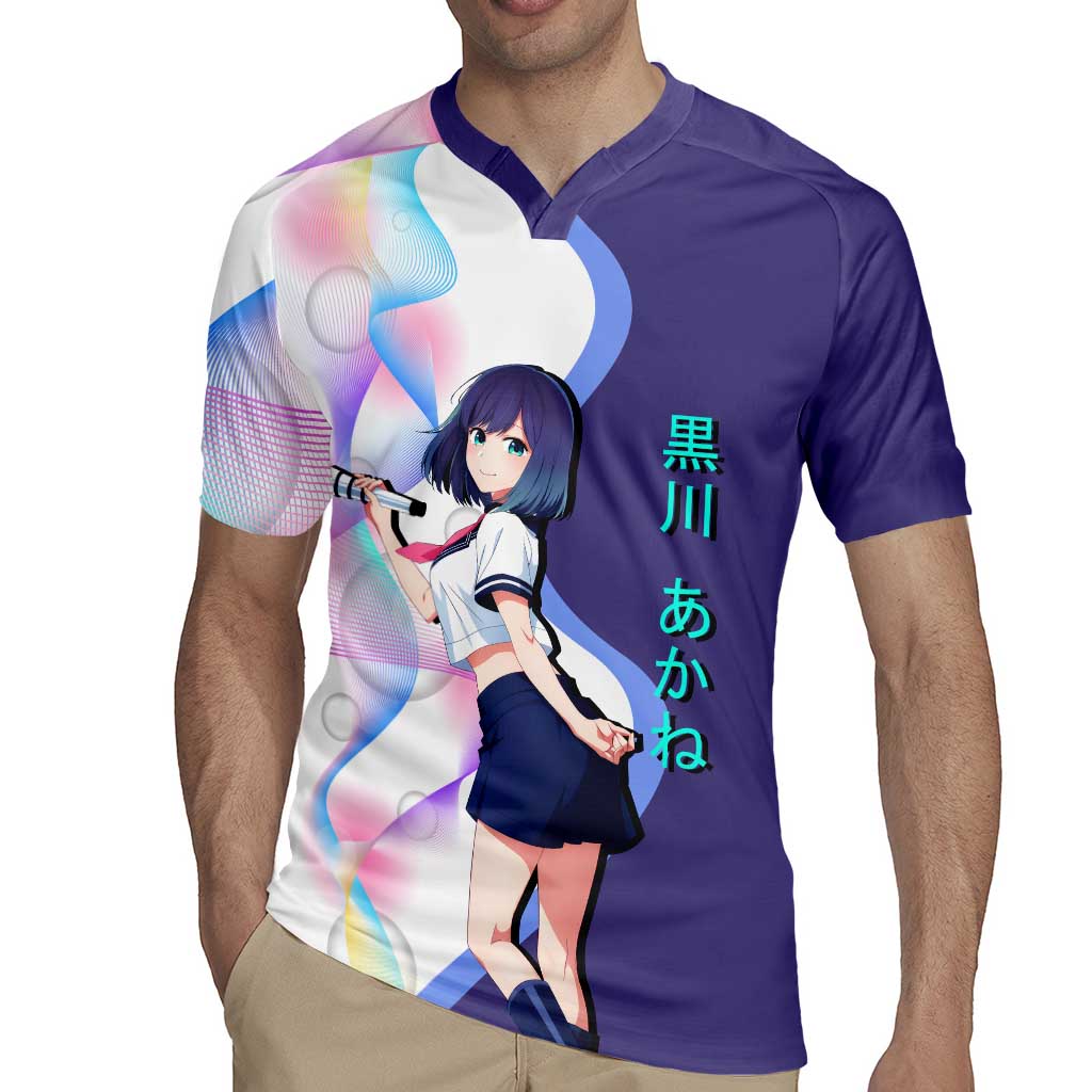 Akane Kurokawa Rugby Jersey Chic Idol Anime Style