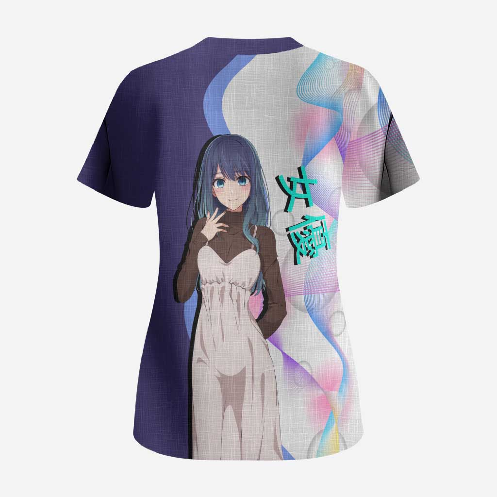 Akane Kurokawa Scrub Top Chic Idol Anime Style