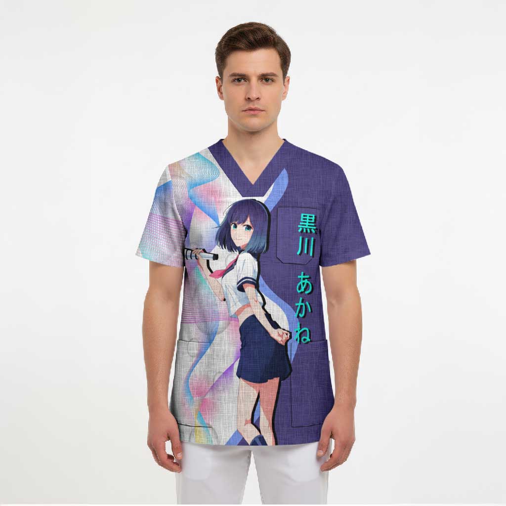 Akane Kurokawa Scrub Top Chic Idol Anime Style
