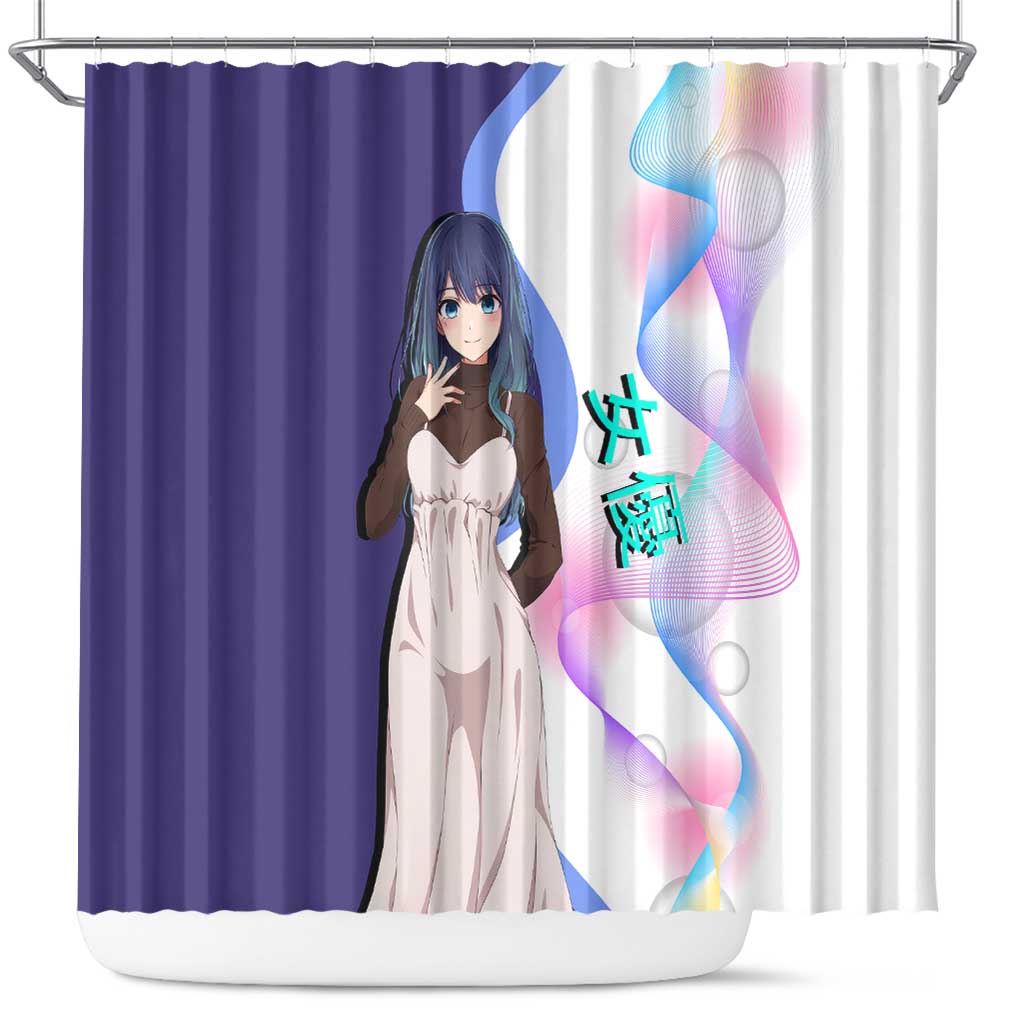 Akane Kurokawa Shower Curtain Chic Idol Anime Style