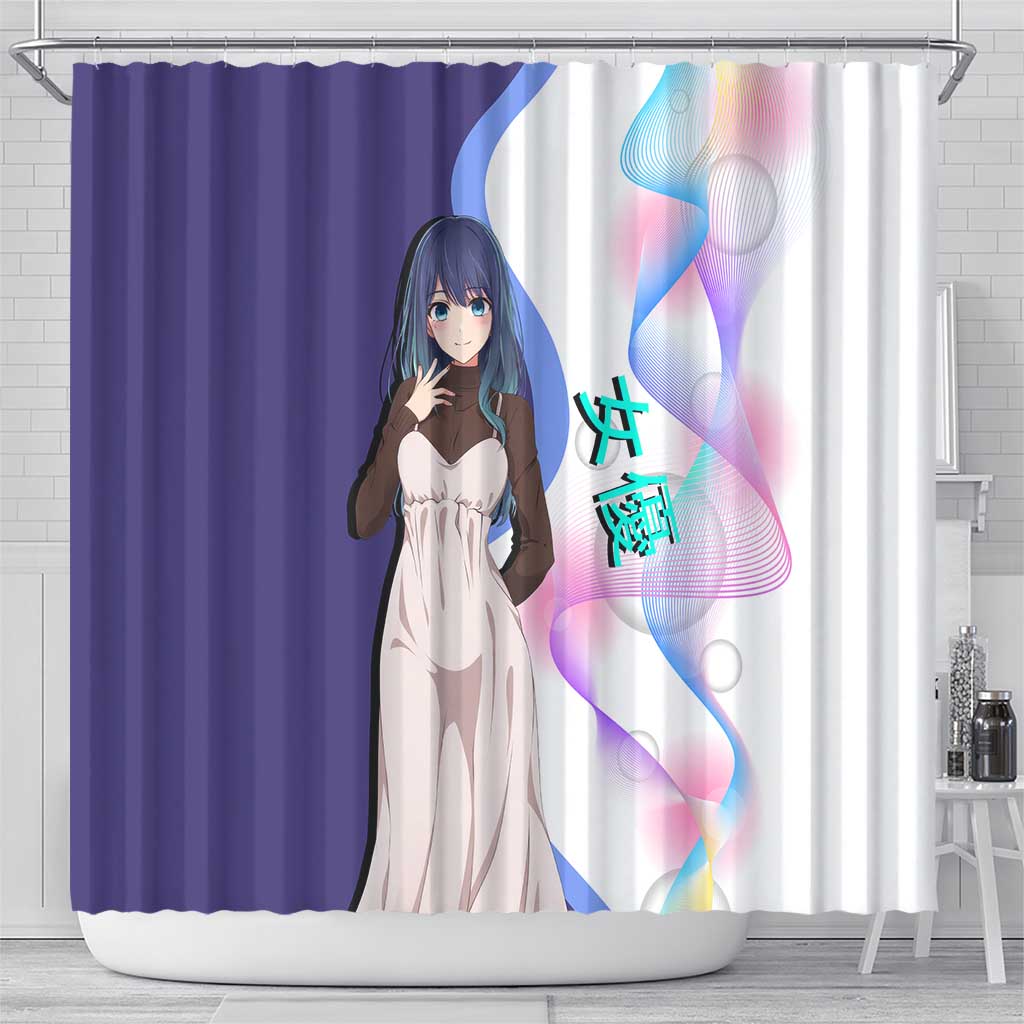 Akane Kurokawa Shower Curtain Chic Idol Anime Style