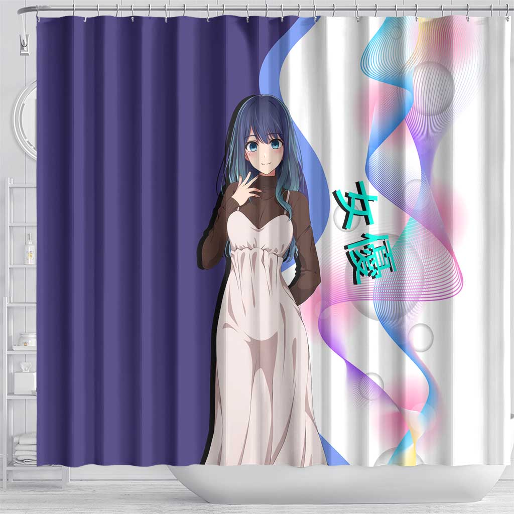 Akane Kurokawa Shower Curtain Chic Idol Anime Style