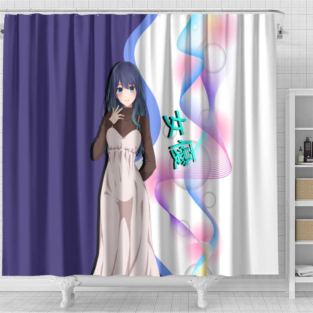 Akane Kurokawa Shower Curtain Chic Idol Anime Style