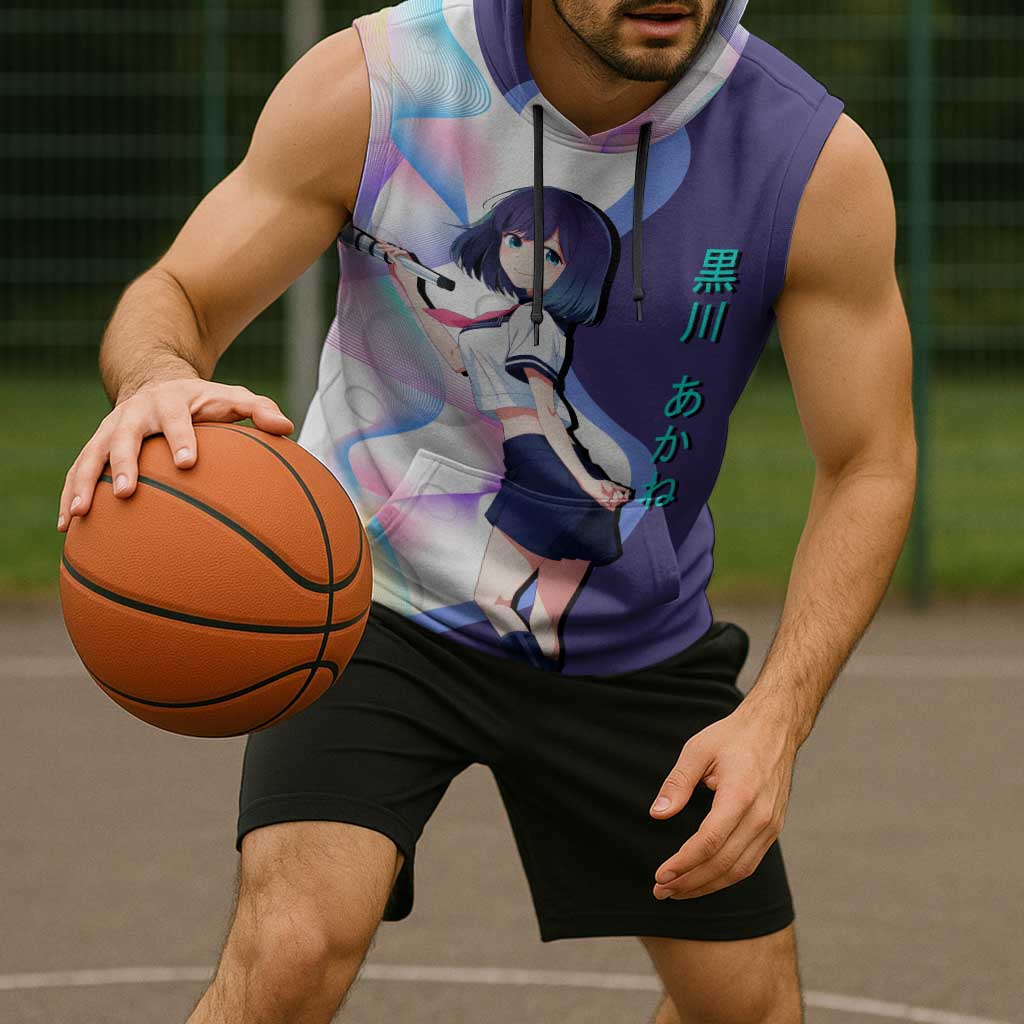 Akane Kurokawa Sleeveless Hoodie Chic Idol Anime Style