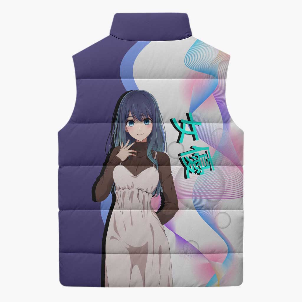 Akane Kurokawa Sleeveless Puffer Jacket Chic Idol Anime Style