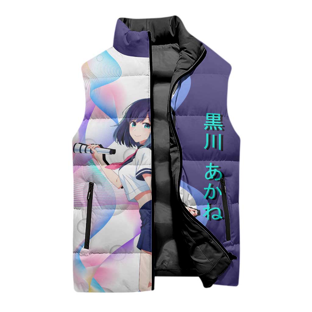 Akane Kurokawa Sleeveless Puffer Jacket Chic Idol Anime Style