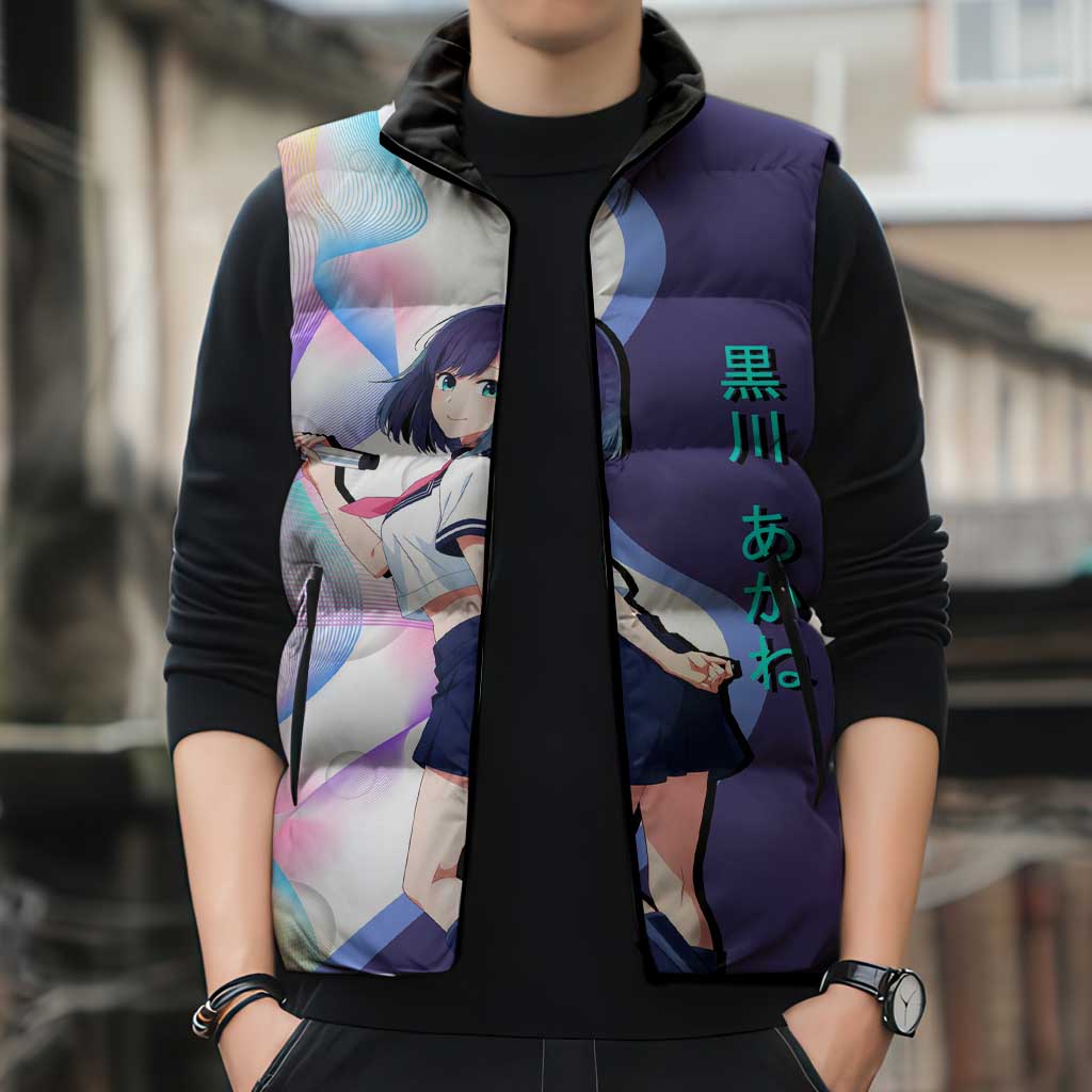 Akane Kurokawa Sleeveless Puffer Jacket Chic Idol Anime Style