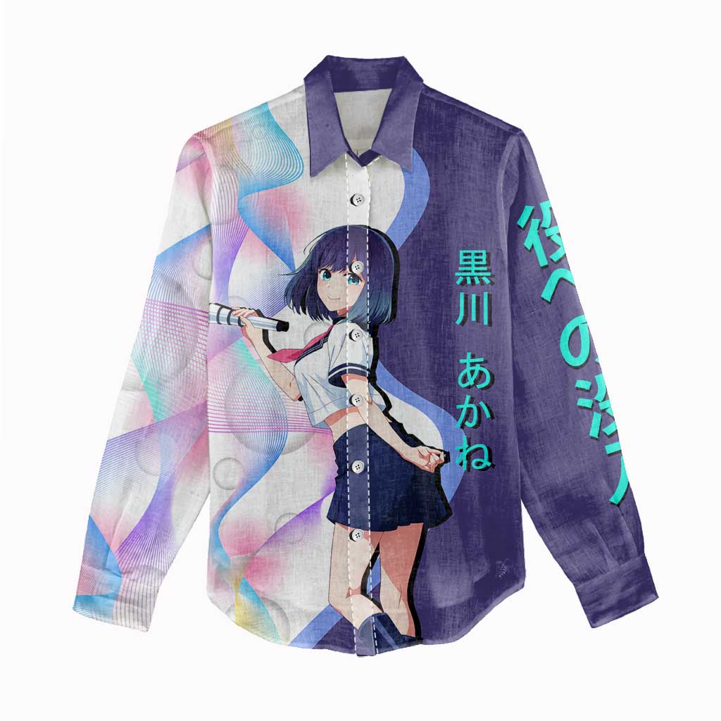 Akane Kurokawa Women Casual Shirt Chic Idol Anime Style