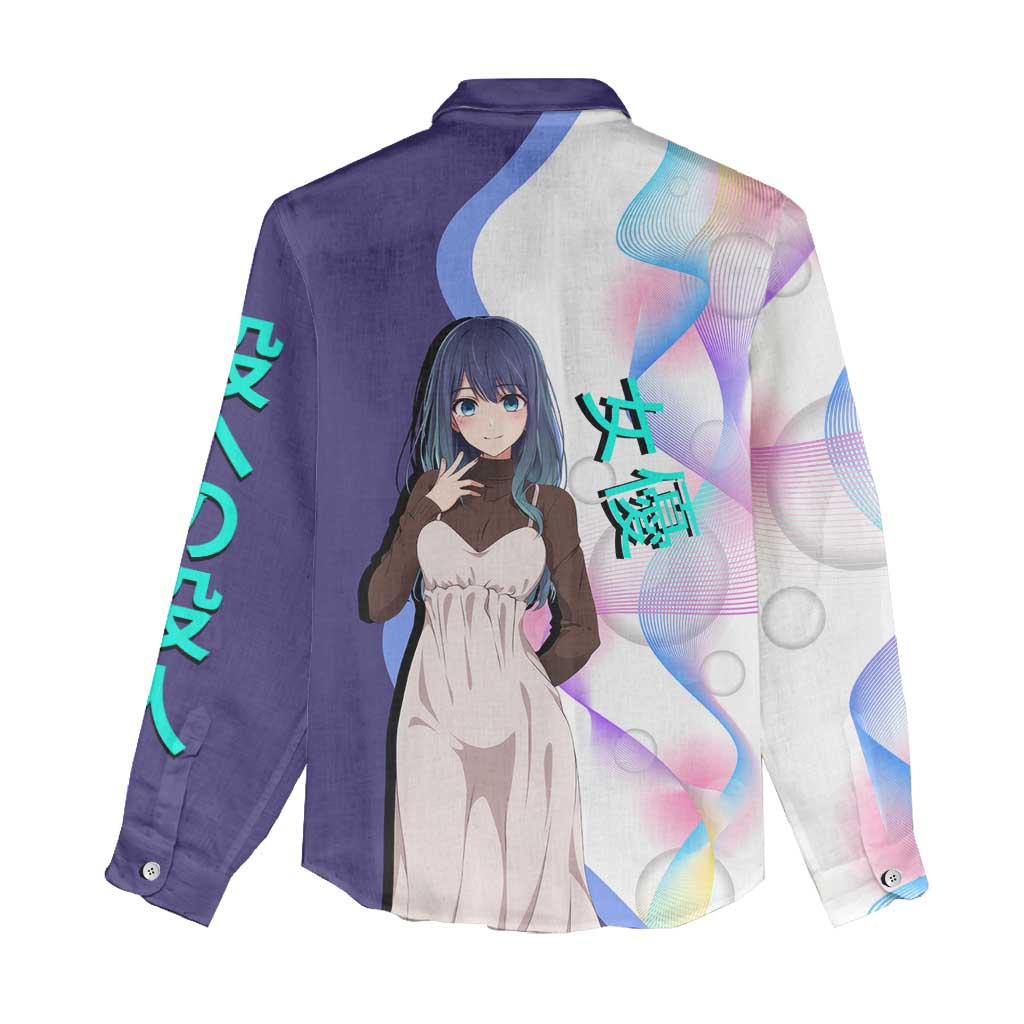 Akane Kurokawa Women Casual Shirt Chic Idol Anime Style