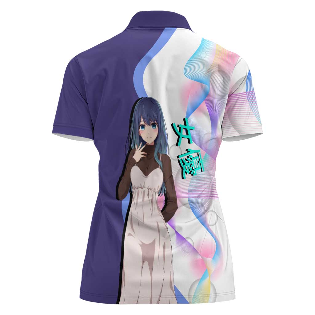 Akane Kurokawa Women Polo Shirt Chic Idol Anime Style