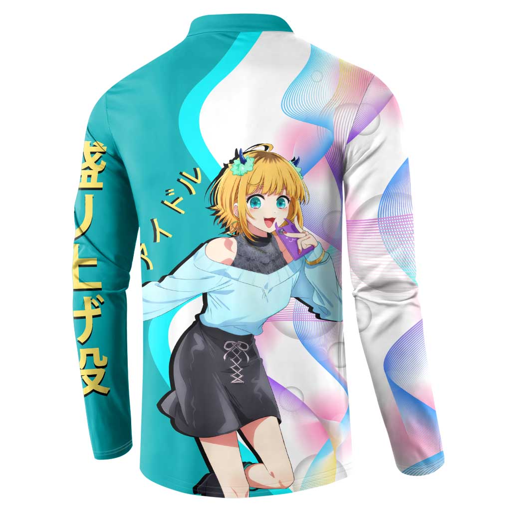 MEM-cho Idol Button Sweatshirt Playful Idol Anime Style