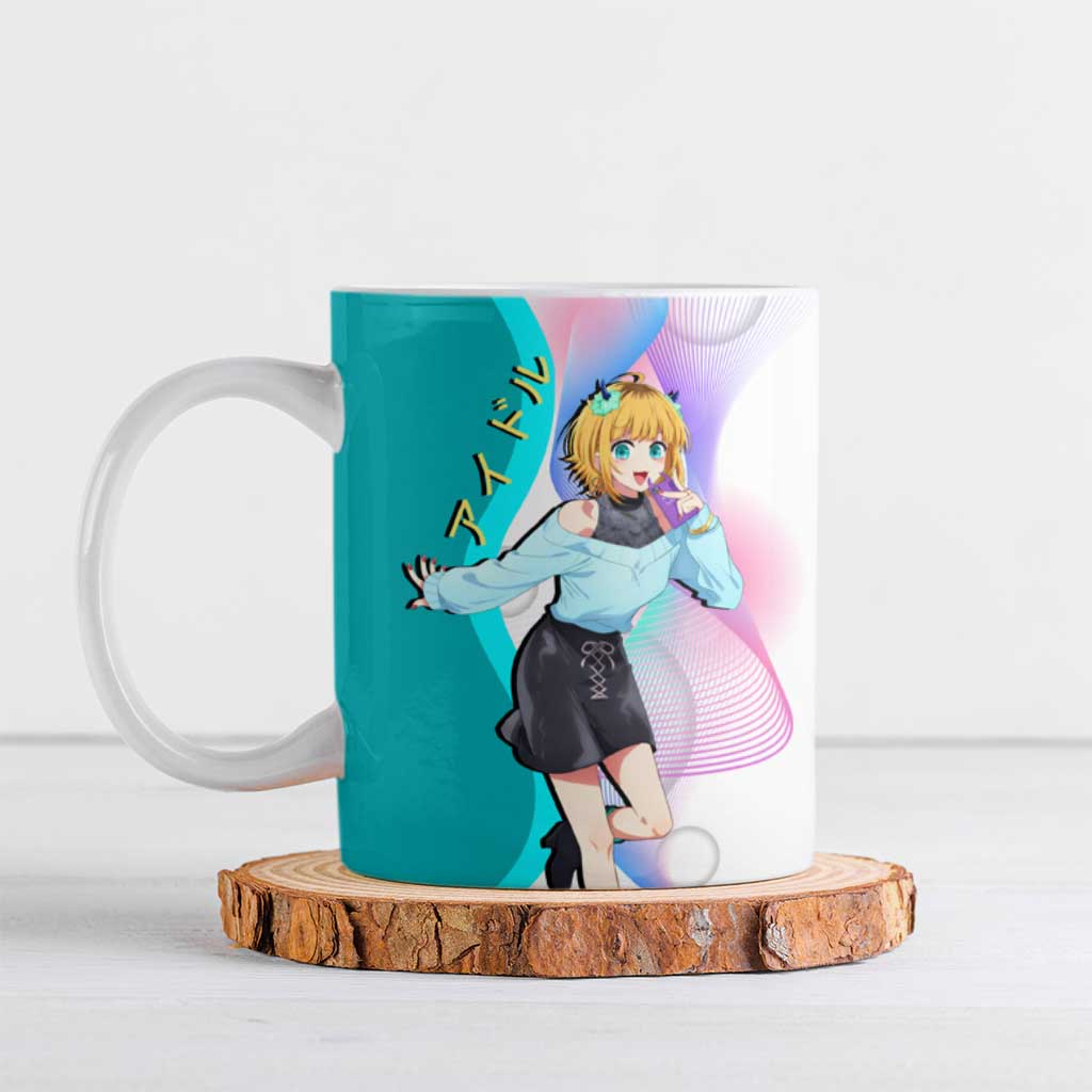 MEM-cho Idol Ceramic Mug Playful Idol Anime Style