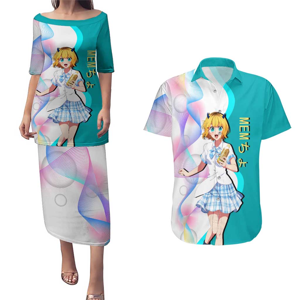 MEM-cho Idol Couples Matching Puletasi and Hawaiian Shirt Playful Idol Anime Style