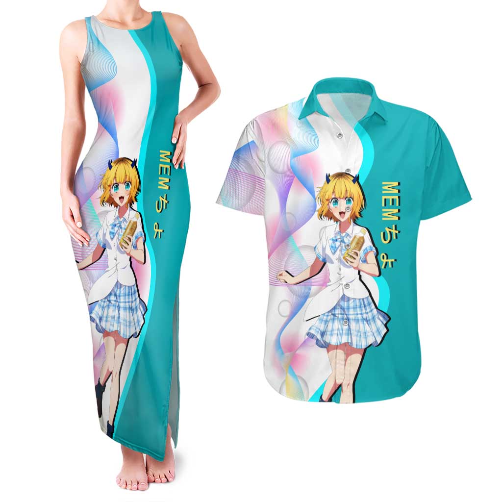 MEM-cho Idol Couples Matching Tank Maxi Dress and Hawaiian Shirt Playful Idol Anime Style