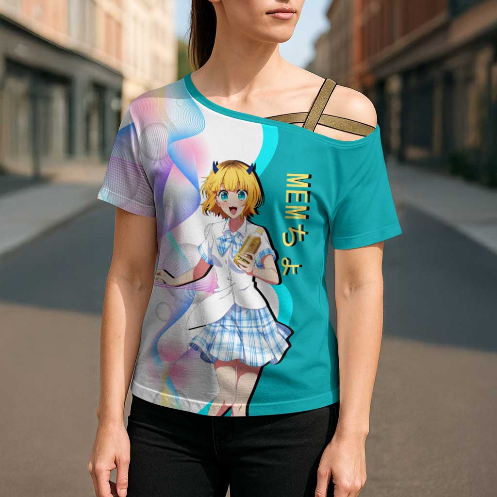 MEM-cho Idol Cross Shoulder Shirt Playful Idol Anime Style
