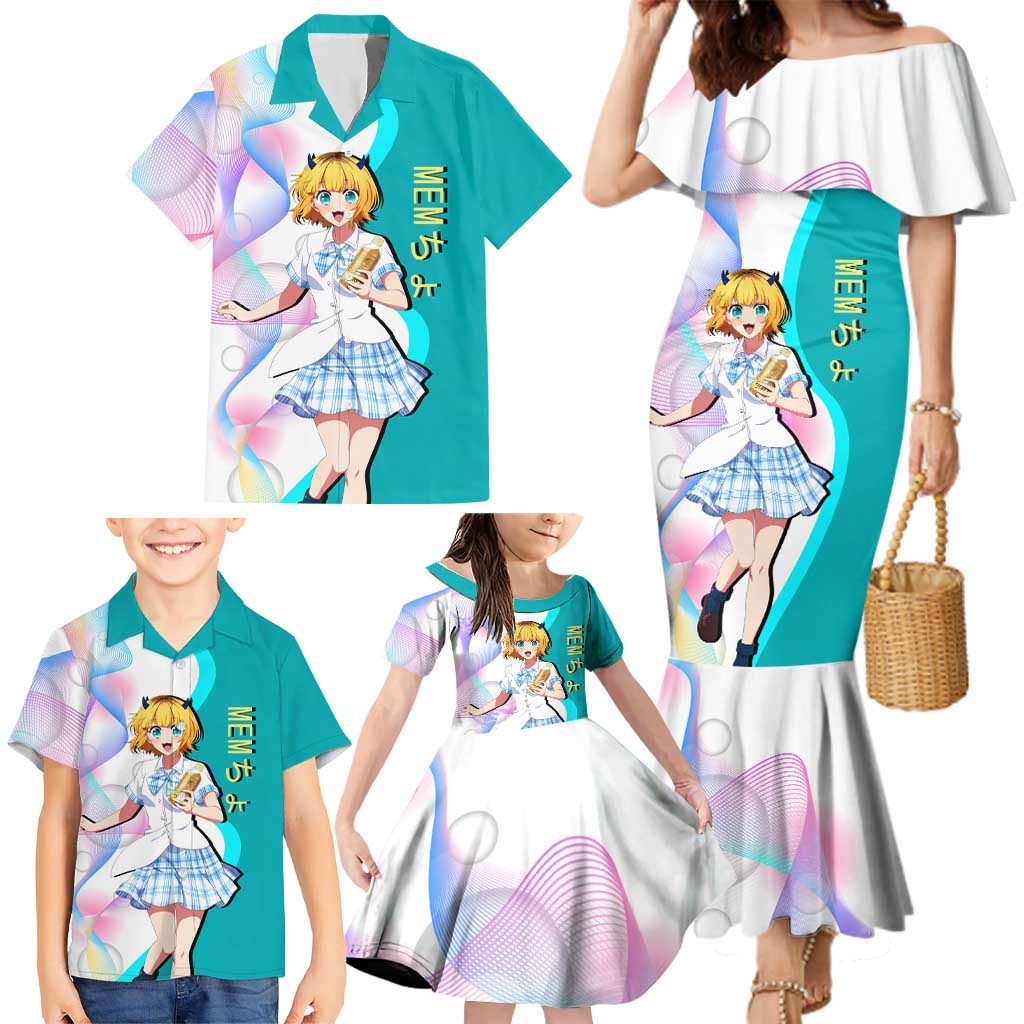 MEM-cho Idol Family Matching Mermaid Dress and Hawaiian Shirt Playful Idol Anime Style