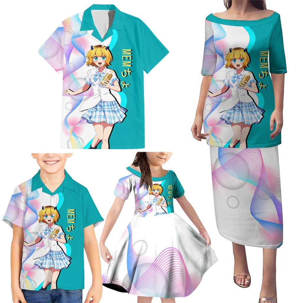 MEM-cho Idol Family Matching Puletasi and Hawaiian Shirt Playful Idol Anime Style