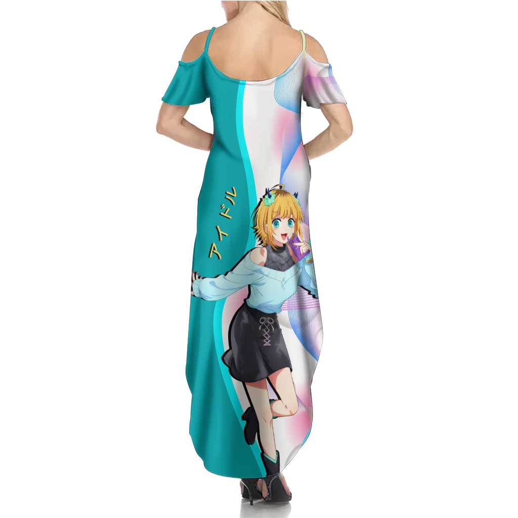 MEM-cho Idol Family Matching Summer Maxi Dress and Hawaiian Shirt Playful Idol Anime Style