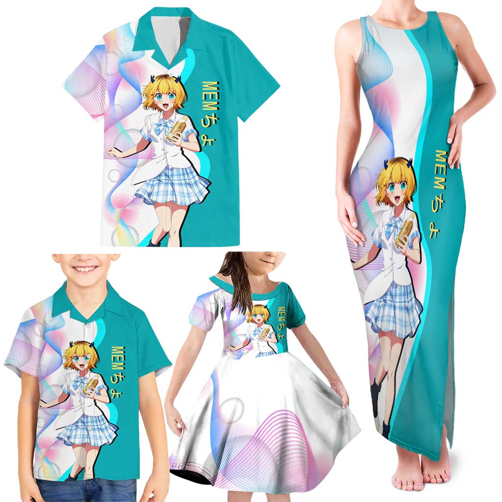 MEM-cho Idol Family Matching Tank Maxi Dress and Hawaiian Shirt Playful Idol Anime Style