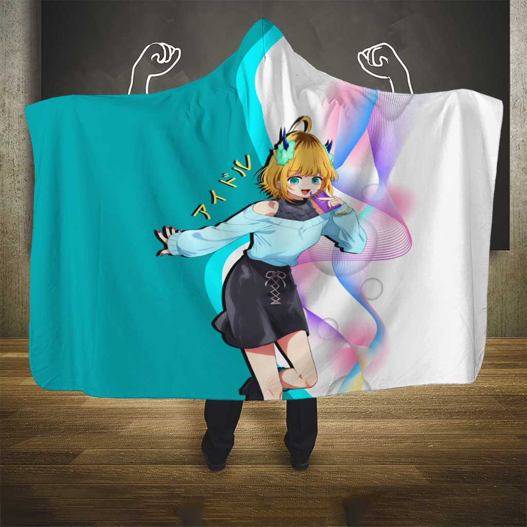 MEM-cho Idol Hooded Blanket Playful Idol Anime Style