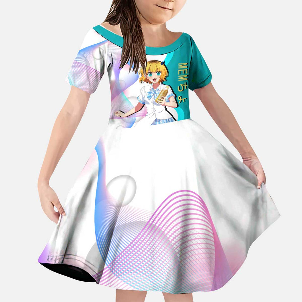 MEM-cho Idol Kid Short Sleeve Dress Playful Idol Anime Style