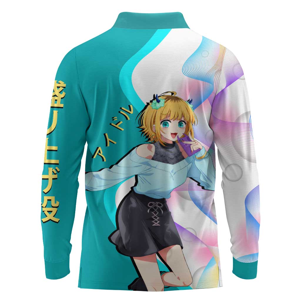 MEM-cho Idol Long Sleeve Polo Shirt Playful Idol Anime Style