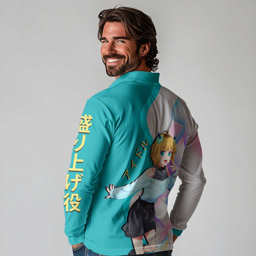 MEM-cho Idol Long Sleeve Polo Shirt Playful Idol Anime Style