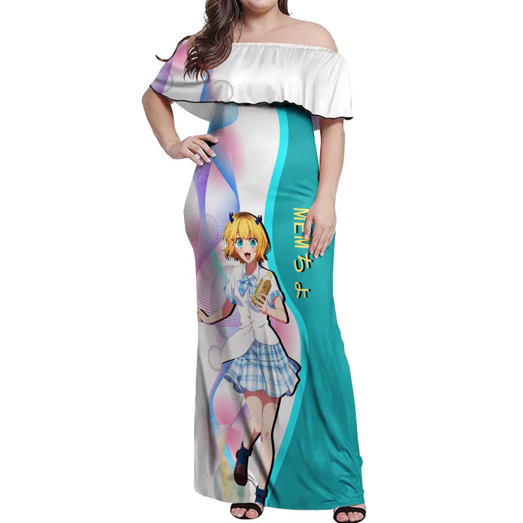 MEM-cho Idol Off Shoulder Maxi Dress Playful Idol Anime Style