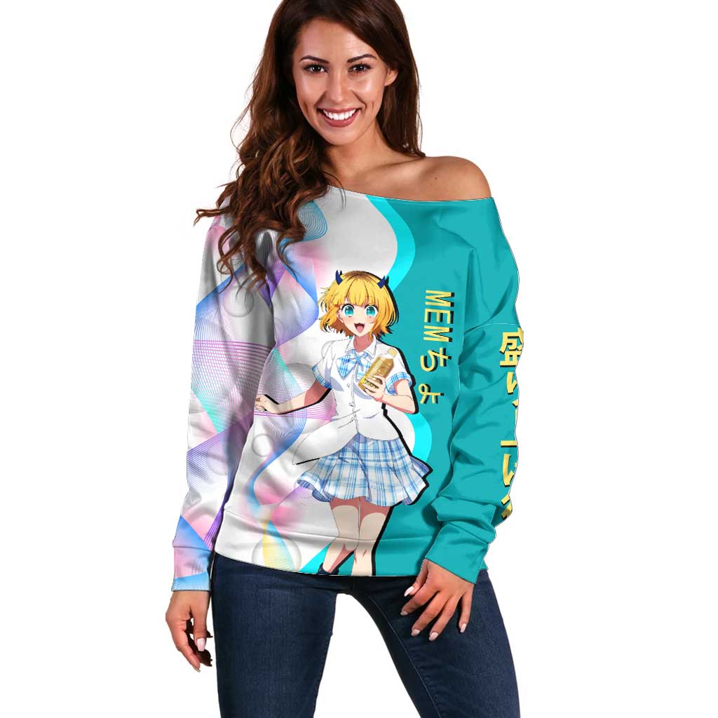 MEM-cho Idol Off Shoulder Sweater Playful Idol Anime Style