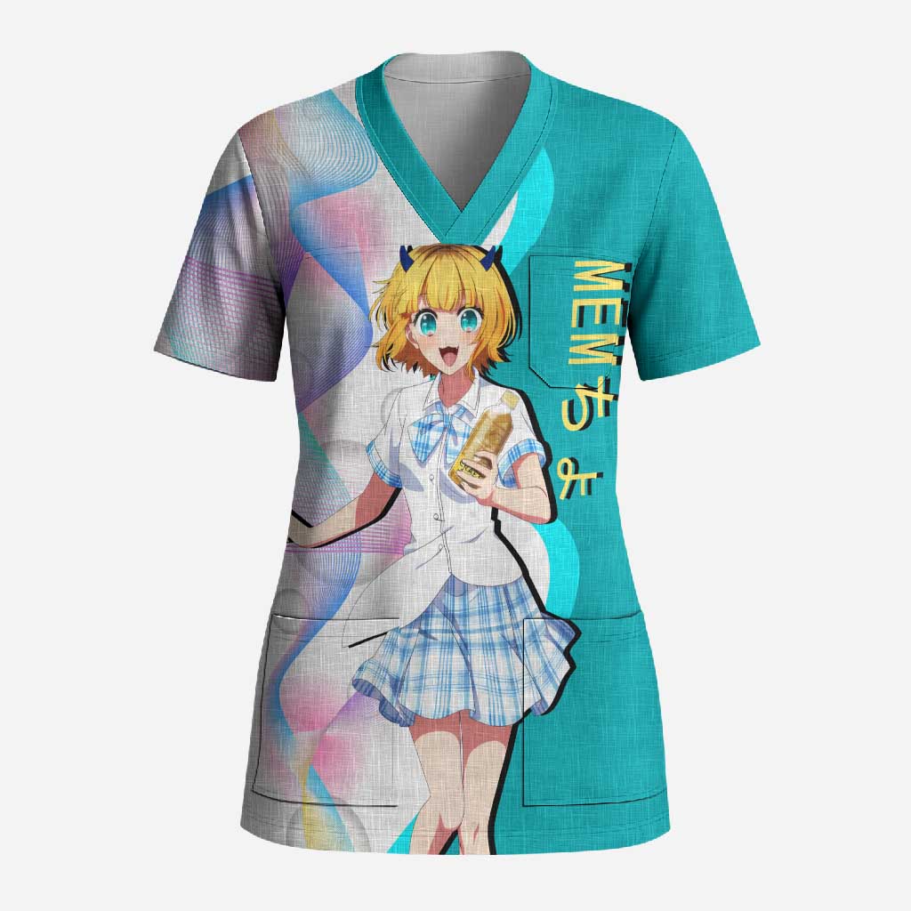 MEM-cho Idol Scrub Top Playful Idol Anime Style