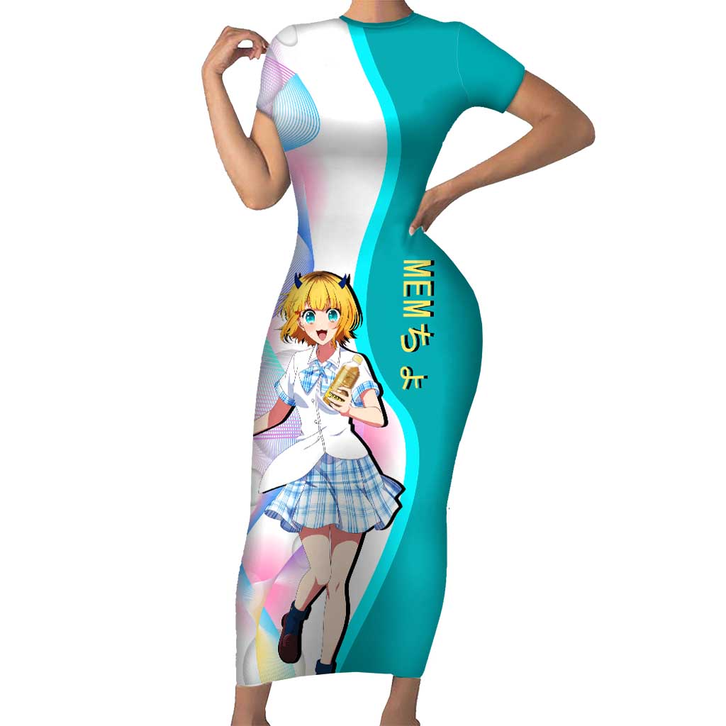 MEM-cho Idol Short Sleeve Bodycon Dress Playful Idol Anime Style