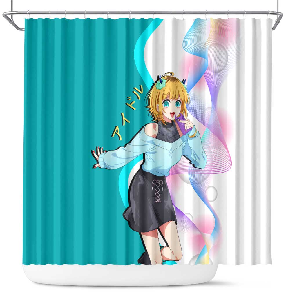 MEM-cho Idol Shower Curtain Playful Idol Anime Style