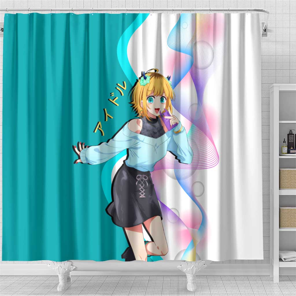 MEM-cho Idol Shower Curtain Playful Idol Anime Style