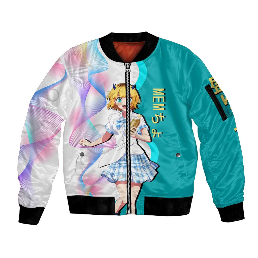 MEM-cho Idol Sleeve Zip Bomber Jacket Playful Idol Anime Style