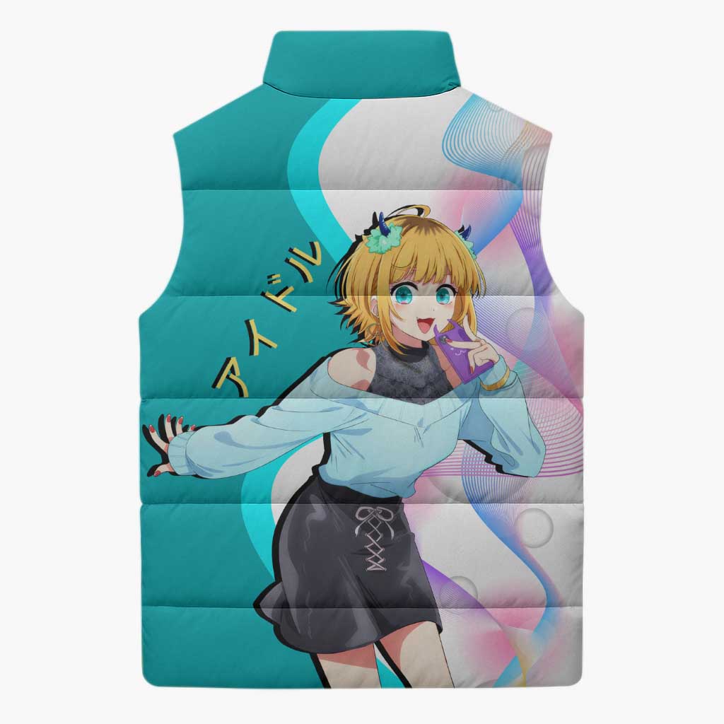 MEM-cho Idol Sleeveless Puffer Jacket Playful Idol Anime Style
