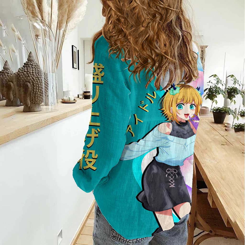 MEM-cho Idol Women Casual Shirt Playful Idol Anime Style