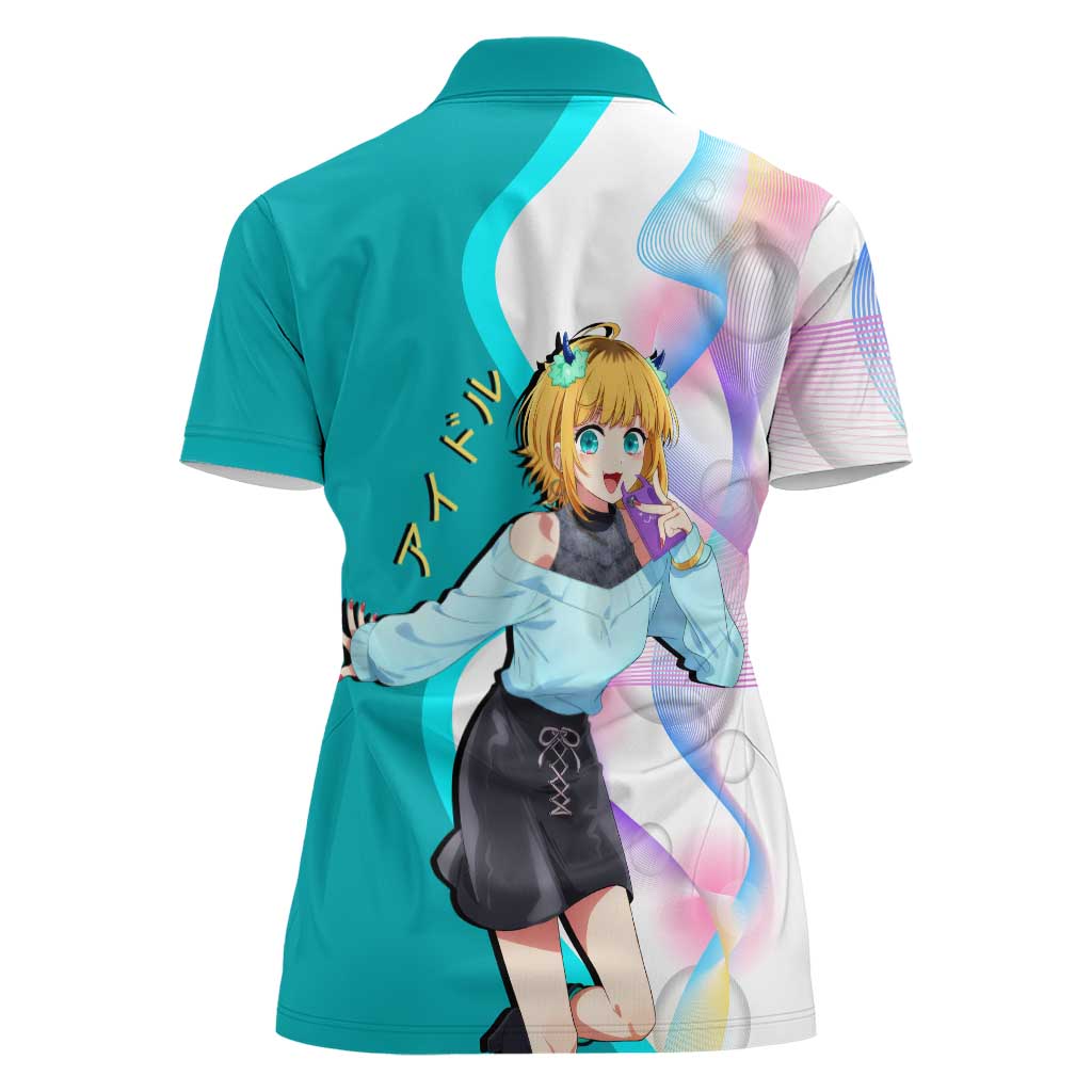 MEM-cho Idol Women Polo Shirt Playful Idol Anime Style