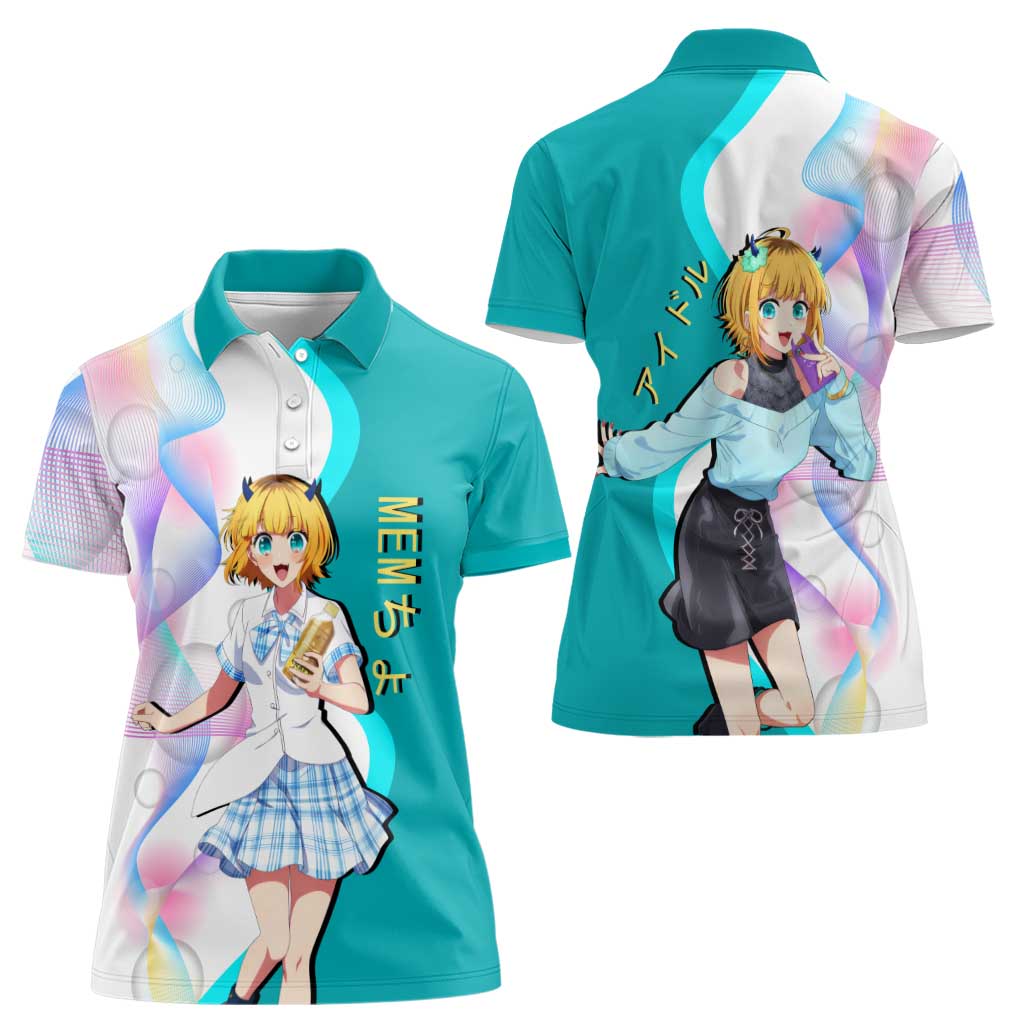 MEM-cho Idol Women Polo Shirt Playful Idol Anime Style
