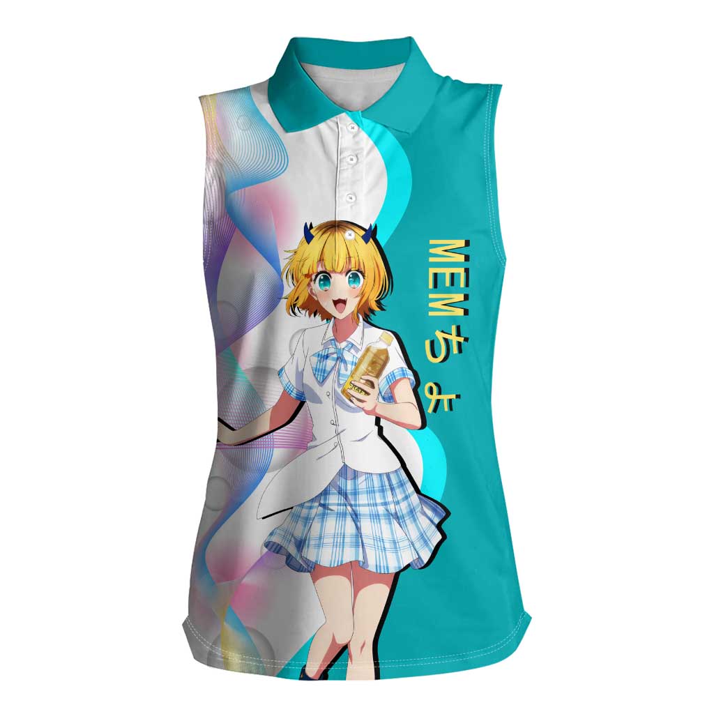 MEM-cho Idol Women Sleeveless Polo Shirt Playful Idol Anime Style