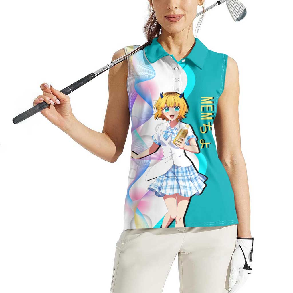 MEM-cho Idol Women Sleeveless Polo Shirt Playful Idol Anime Style