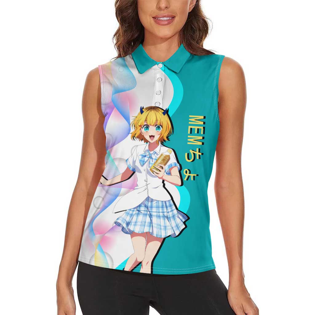 MEM-cho Idol Women Sleeveless Polo Shirt Playful Idol Anime Style