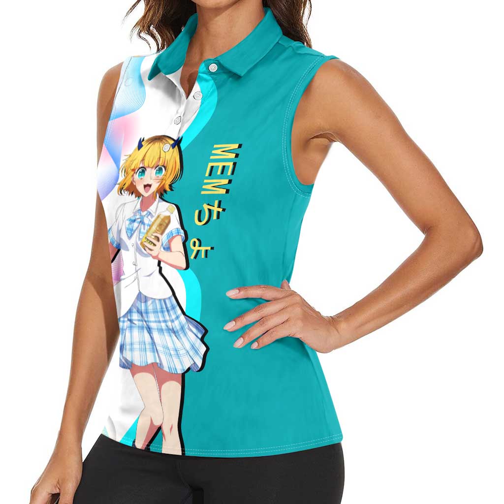 MEM-cho Idol Women Sleeveless Polo Shirt Playful Idol Anime Style