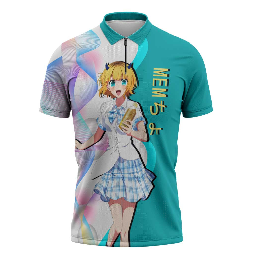 MEM-cho Idol Zipper Polo Shirt Playful Idol Anime Style